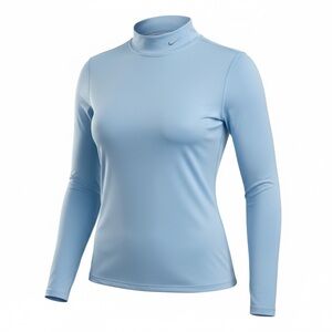 Nike Dri-Fit Fleece-Lined Sky Blue Long Sleeve Tee - Size L